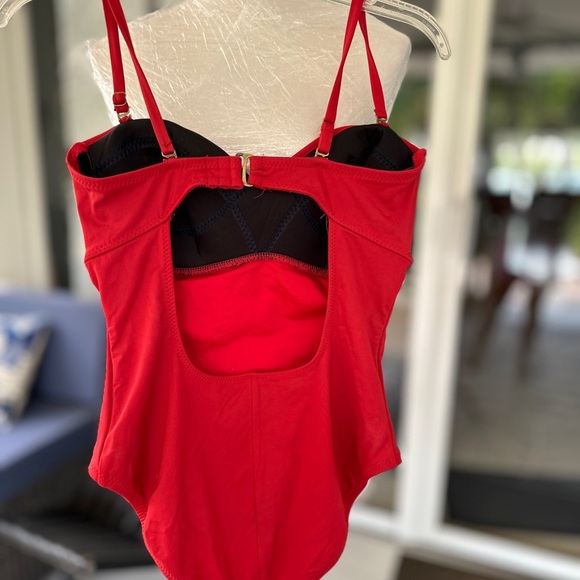 Anne Cole Vibrant Red Swimsuit - Picture 3 of 4